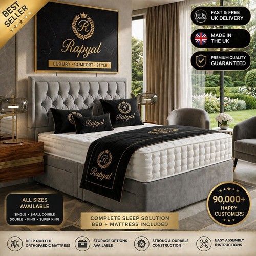 Luxury divan bed set with - luxury,