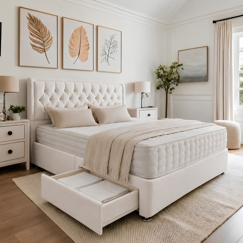 Plush divan bed set - divan,