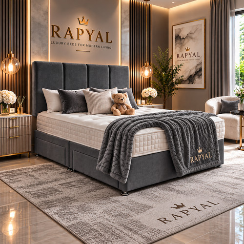 Plush divan bed - bed, with