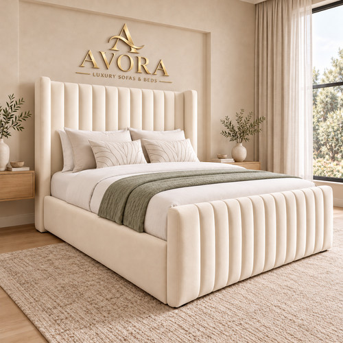 Upholstered winged panel plush - winged,