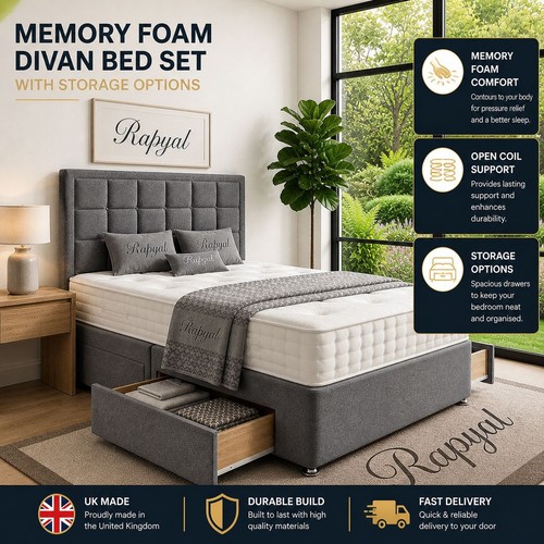 Memory foam divan - memory, set